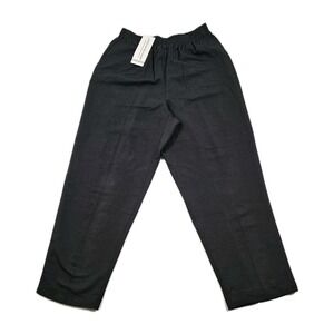 Alfred Dunner Poppy Fields Black Pants 14 Stretch Waist Casual Slacks Pockets
